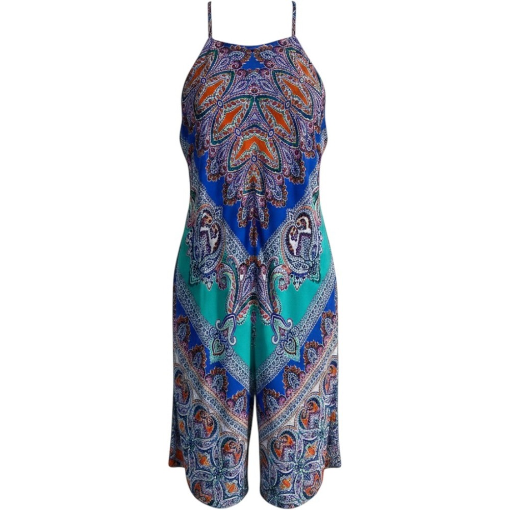 MSK Blue Paisley Sleeveless Shift Dress Size 12